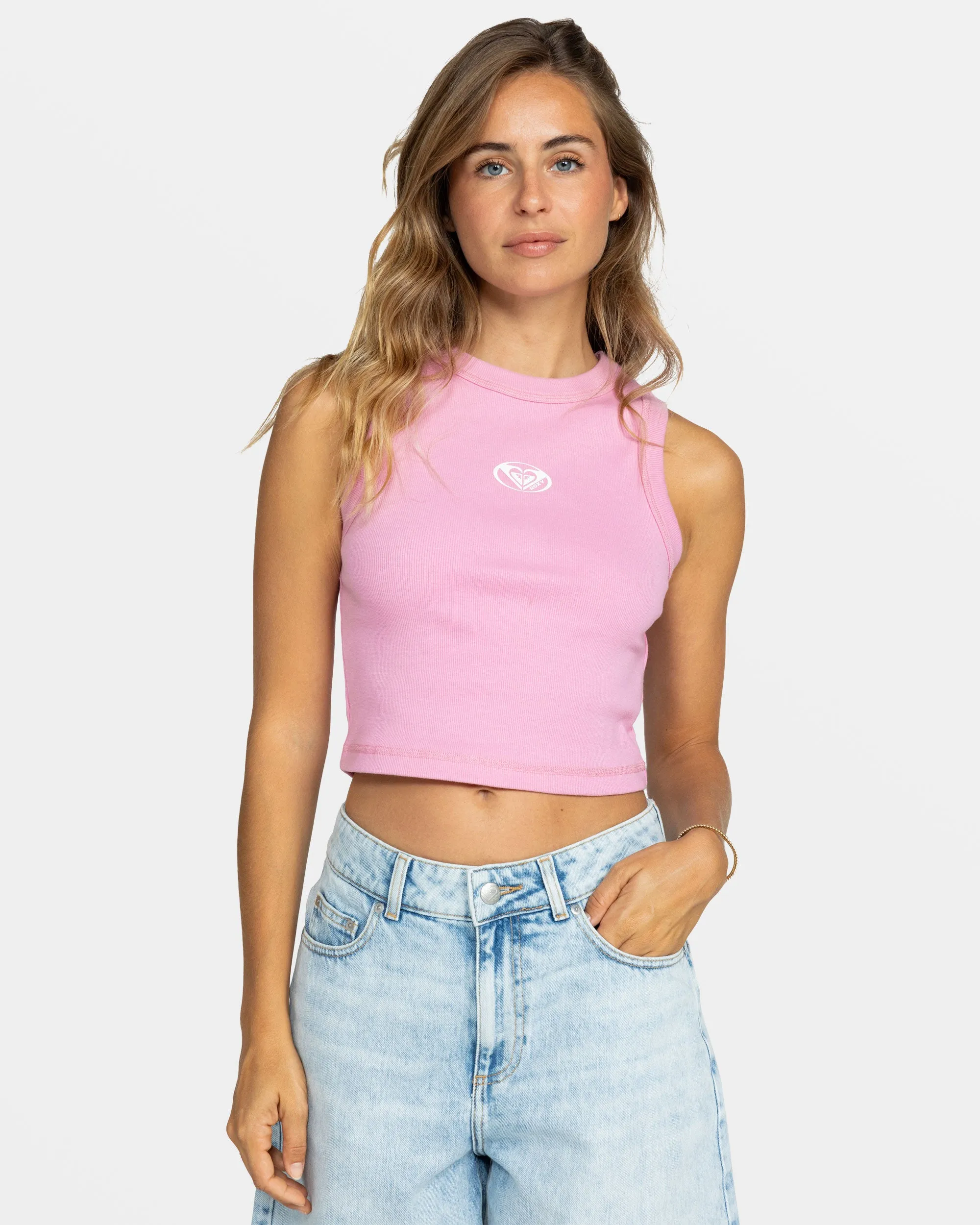 Logo Cropped Top - Phantom sold by Roxy