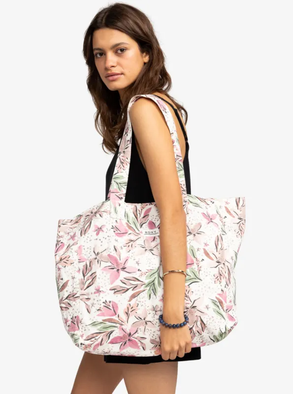 Anti Bad Vibes Printed Beach bag - White Happy Tropical Swim sold by Roxy