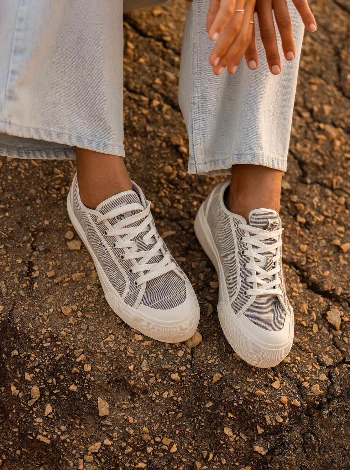 Cruizer Platform Shoes - Navy White sold by Roxy