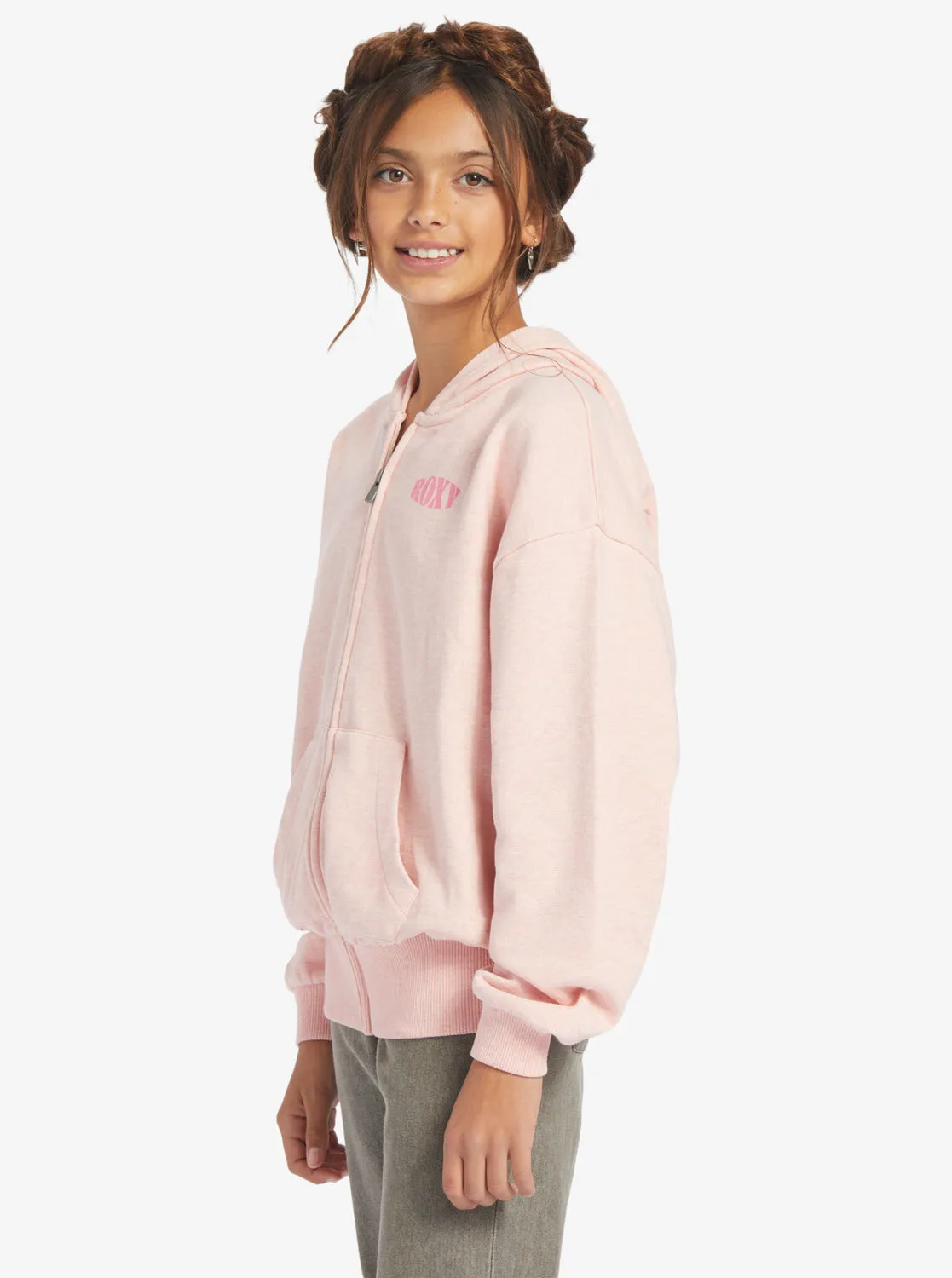 Girls 4-16 Better Mistakes A Zip-Up Hoodie - English Rose sold by Roxy product image thumbnail 2