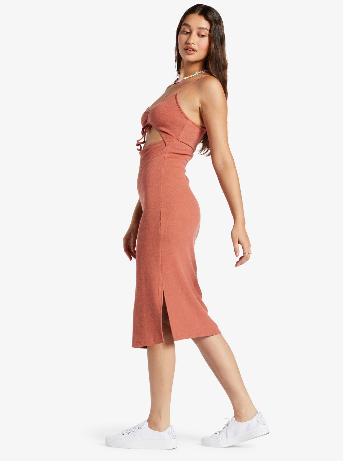 Wavey Baby Rib Knit Dress - Redwood Burl sold by Roxy product image thumbnail 2