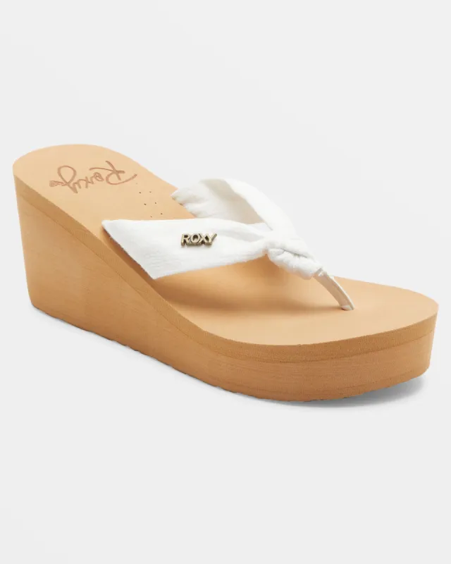 Mellie Platform Wedge Sandals - White sold by Roxy