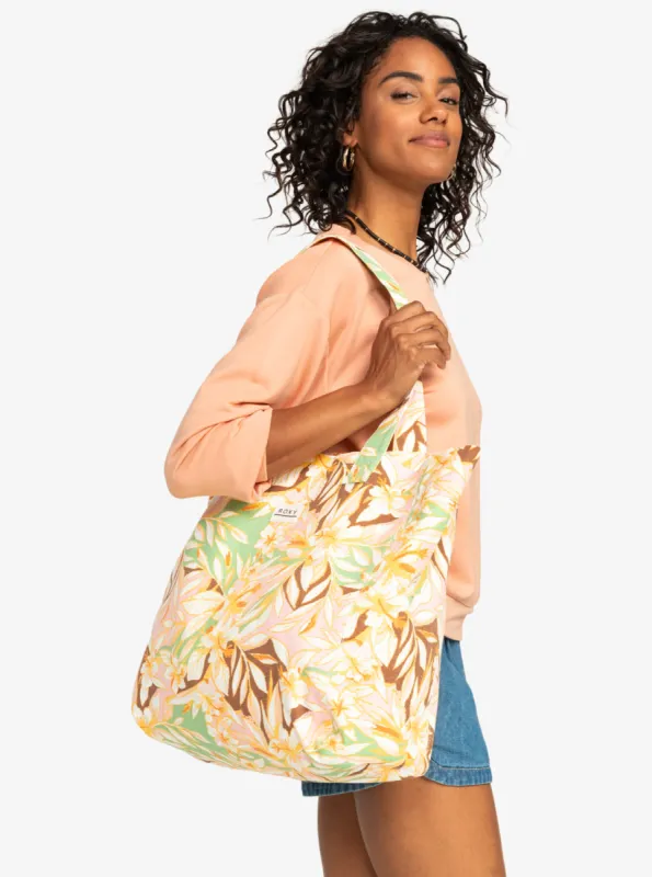 Anti Bad Vibes Printed Tote Bag - Quiet Green Coast 2 Coast sold by Roxy