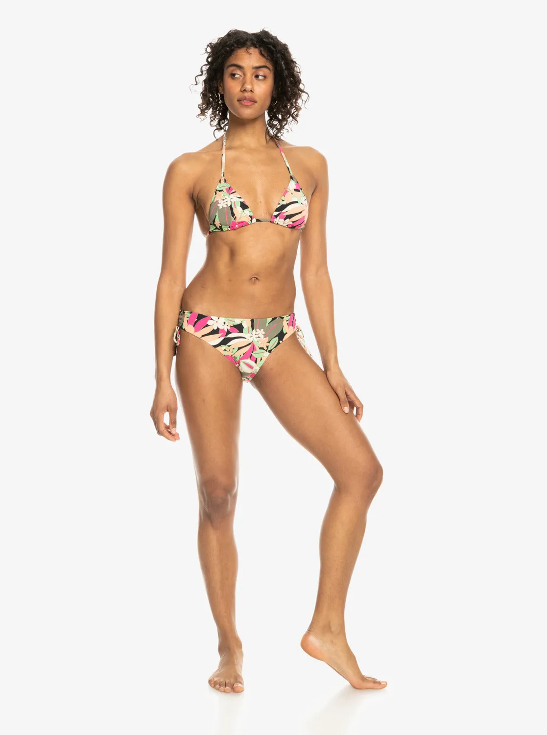 Printed Beach Classics Hipster Side-Tie Bikini Bottom - Anthracite Palm Song S sold by Roxy product image thumbnail 3
