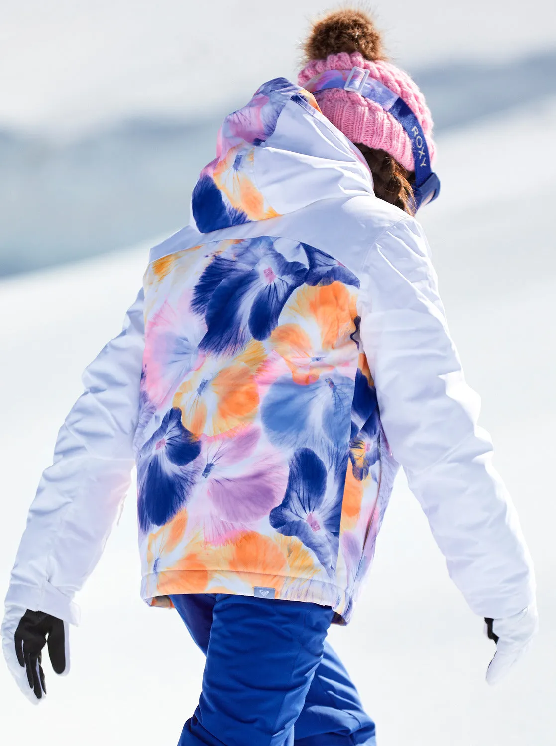 Girls 4-16 Greywood Technical Snow Jacket - Bright White Pansy Pansy Rg sold by Roxy product image thumbnail 3