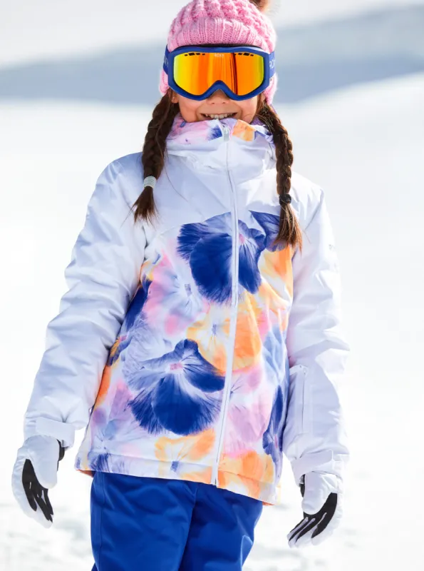 Girls 4-16 Greywood Technical Snow Jacket - Bright White Pansy Pansy Rg sold by Roxy