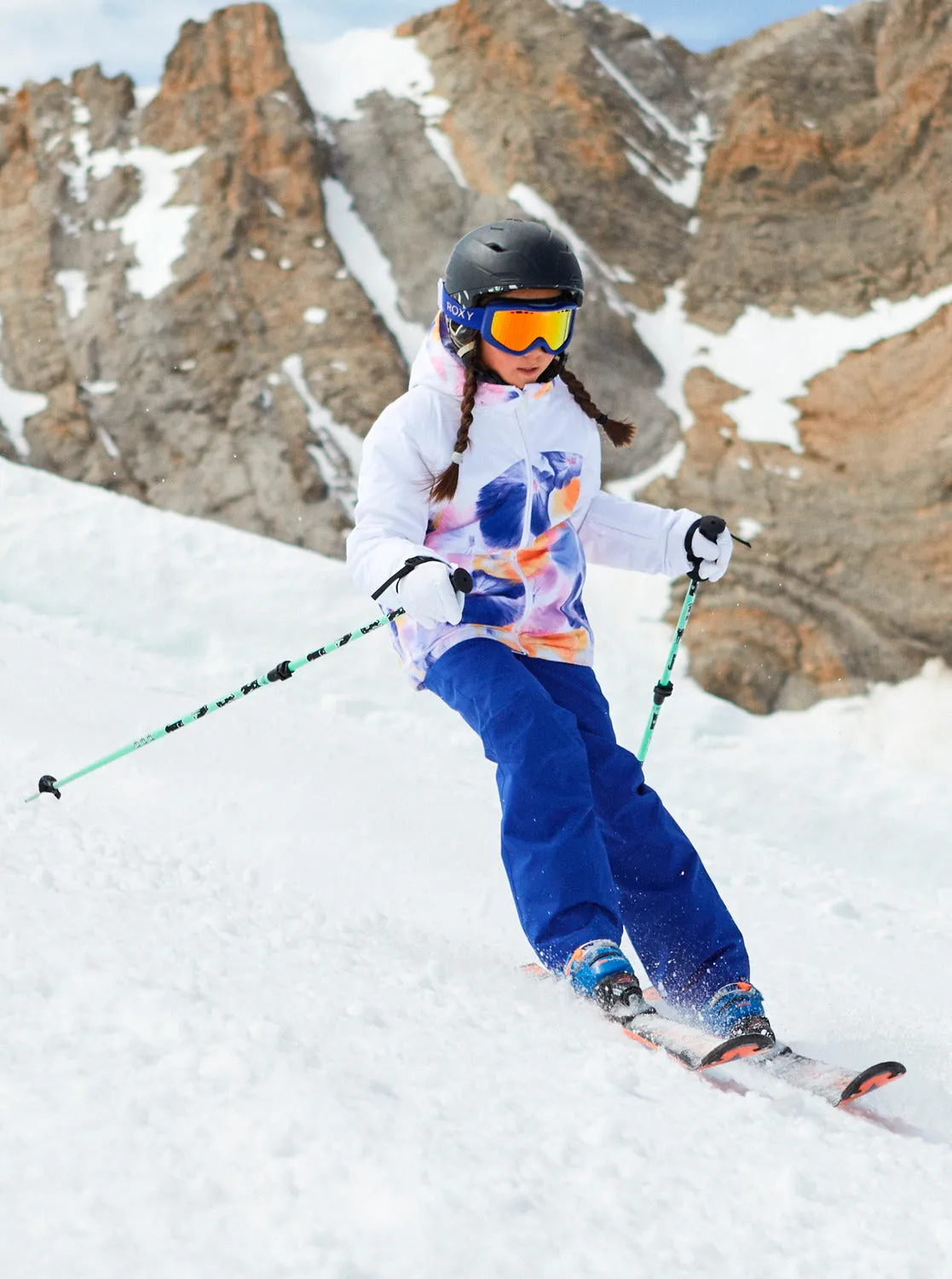 Girls 4-16 Greywood Technical Snow Jacket - Bright White Pansy Pansy Rg sold by Roxy product image thumbnail 5