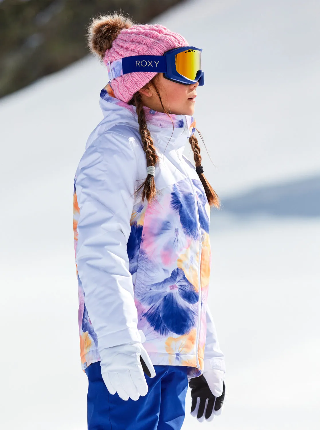 Girls 4-16 Greywood Technical Snow Jacket - Bright White Pansy Pansy Rg sold by Roxy product image thumbnail 2