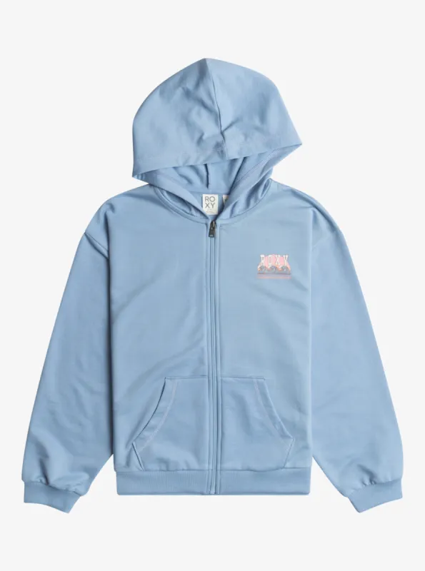 Girls 4-16 Down The Way A Zip Hoodie - Bel Air Blue sold by Roxy