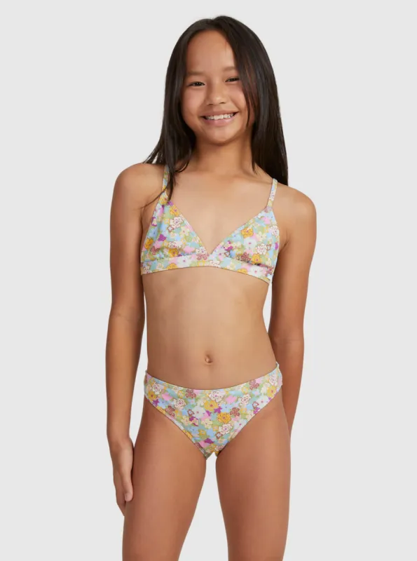 Girls 7-16 Nostalgic Seaside Two Piece Triangle Bikini Set - Fern Memories sold by Roxy