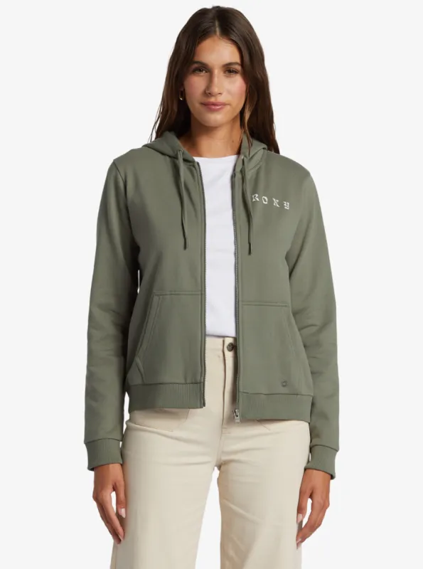 Evening Hike Zip Zip-Up Hoodie - Agave Green sold by Roxy