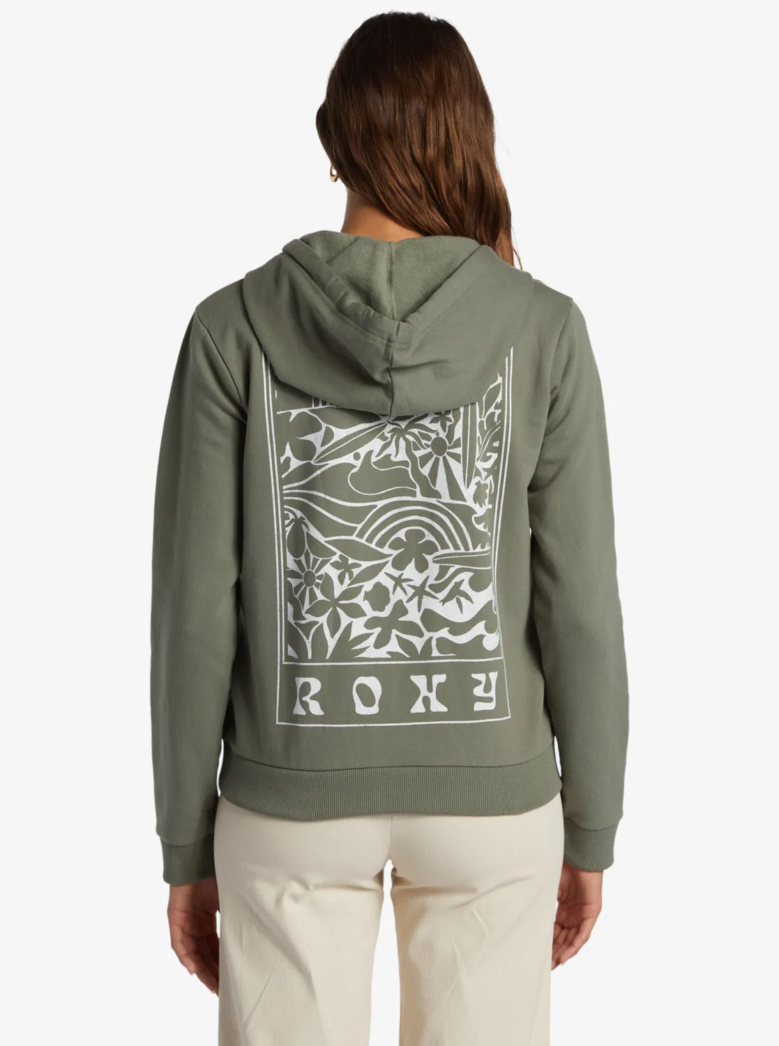 Evening Hike Zip Zip-Up Hoodie - Agave Green sold by Roxy product image thumbnail 4