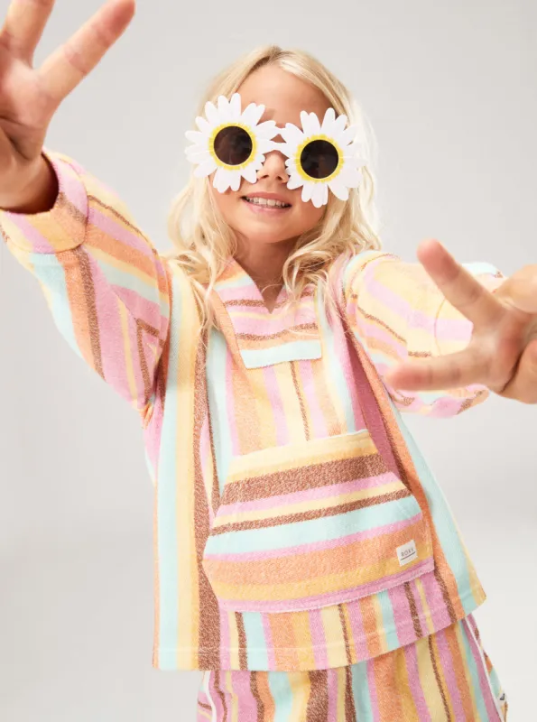Girls 4-16 Feels Like Summer Pullover Sweatshirt - Mocha Bisque Mirage Stripe sold by Roxy