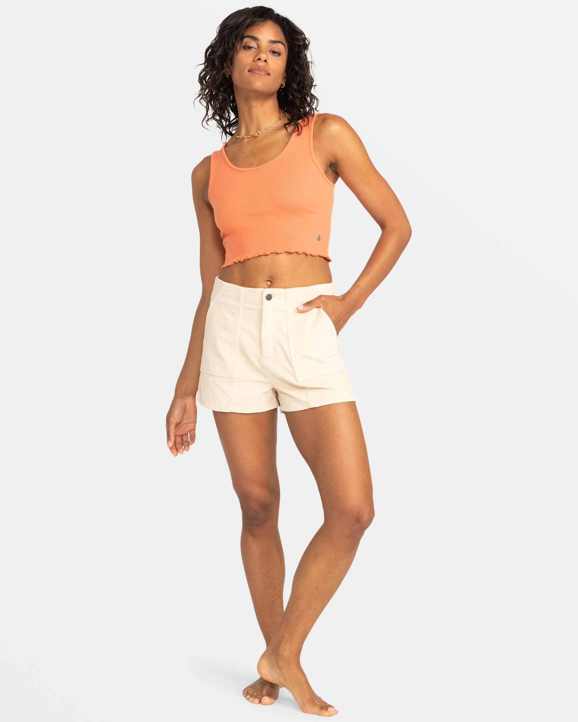 Keep It Wavy Ribbed Tank Top - Apricot Brandy sold by Roxy product image thumbnail 3