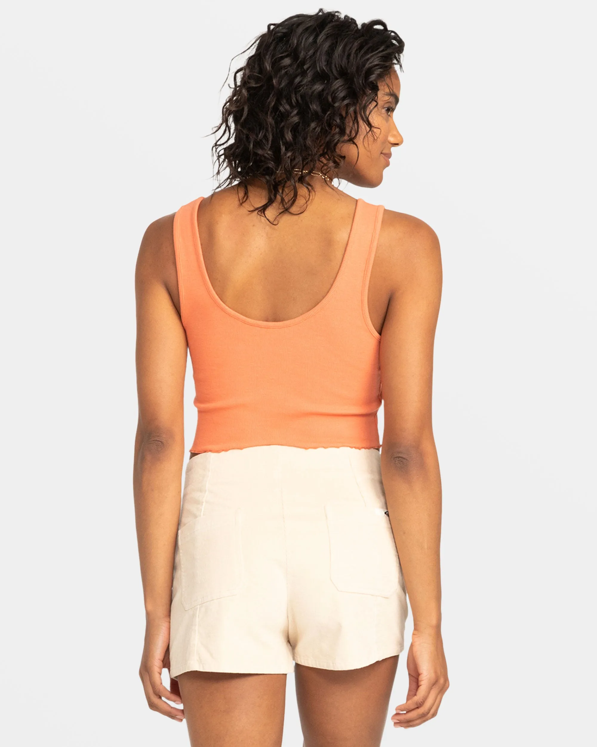 Keep It Wavy Ribbed Tank Top - Apricot Brandy sold by Roxy product image thumbnail 2