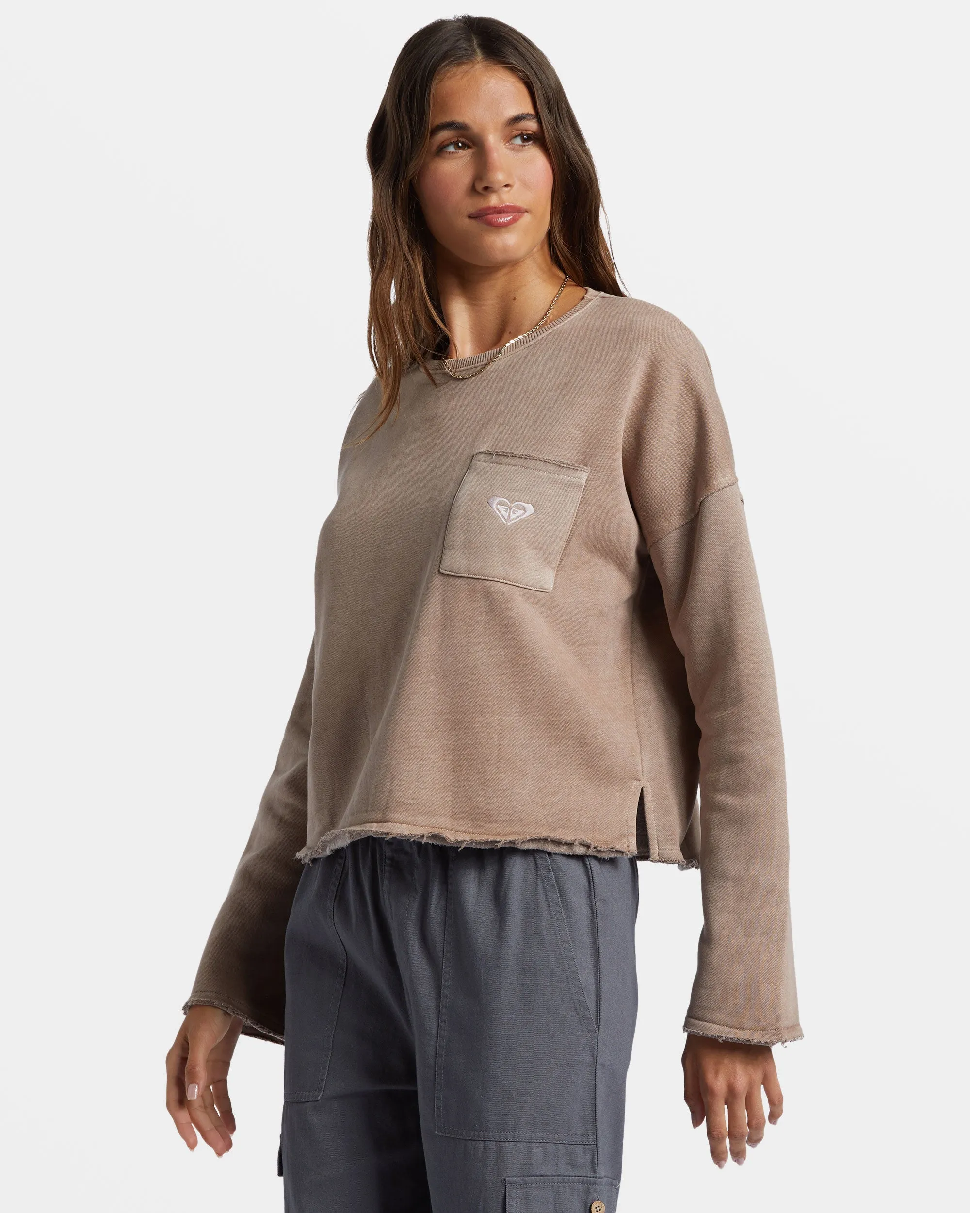Doheny Crew Neck Sweatshirt - Root Beer sold by Roxy product image thumbnail 4