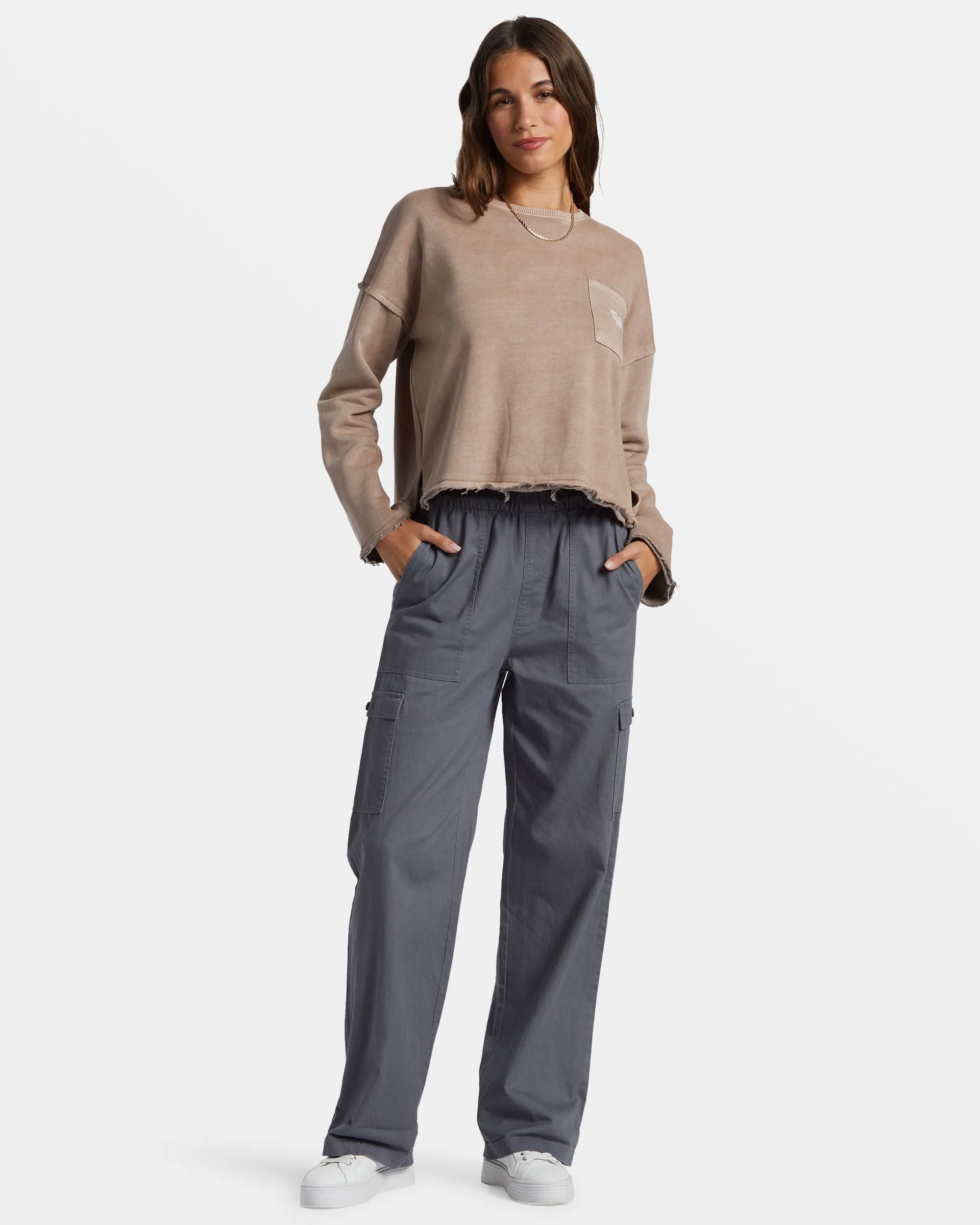 Doheny Crew Neck Sweatshirt - Root Beer sold by Roxy product image thumbnail 3