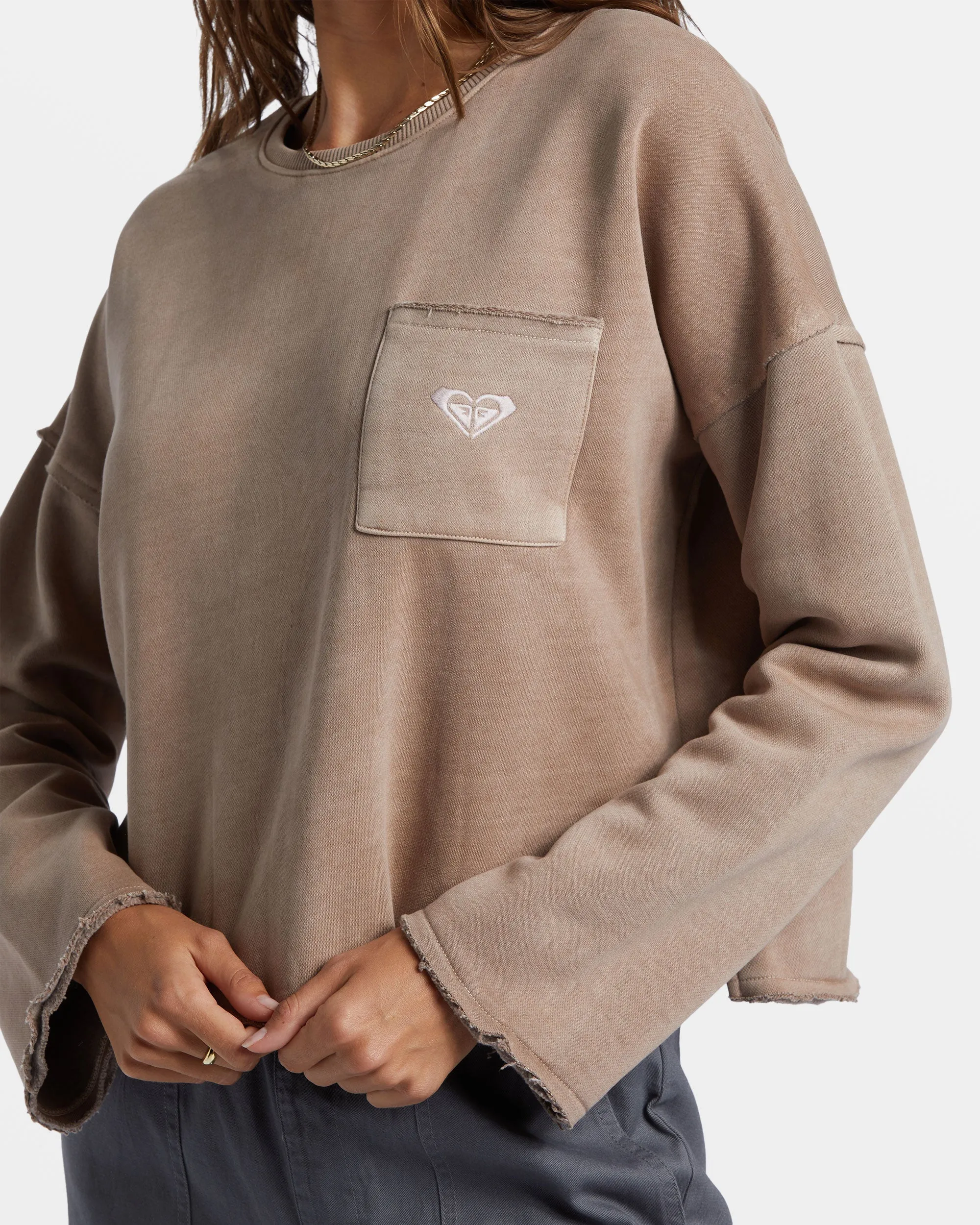 Doheny Crew Neck Sweatshirt - Root Beer sold by Roxy product image thumbnail 5