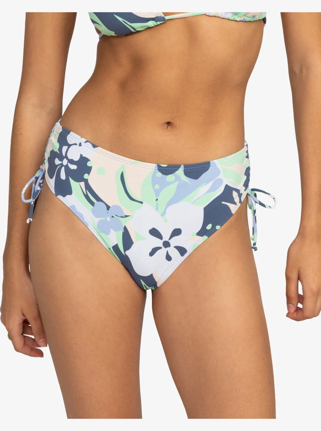 Printed Beach Classics Moderate Side-Tie Bikini Bottom - Vintage Indigo Archive Roxy sold by Roxy