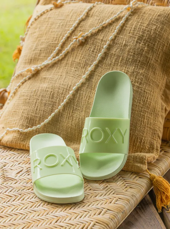 Slippy Jelly Sandals - Green Tea sold by Roxy