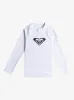 Girls 2-7 Whole Hearted Long Sleeve UPF 50 Rashguard - Bright White sold by Roxy