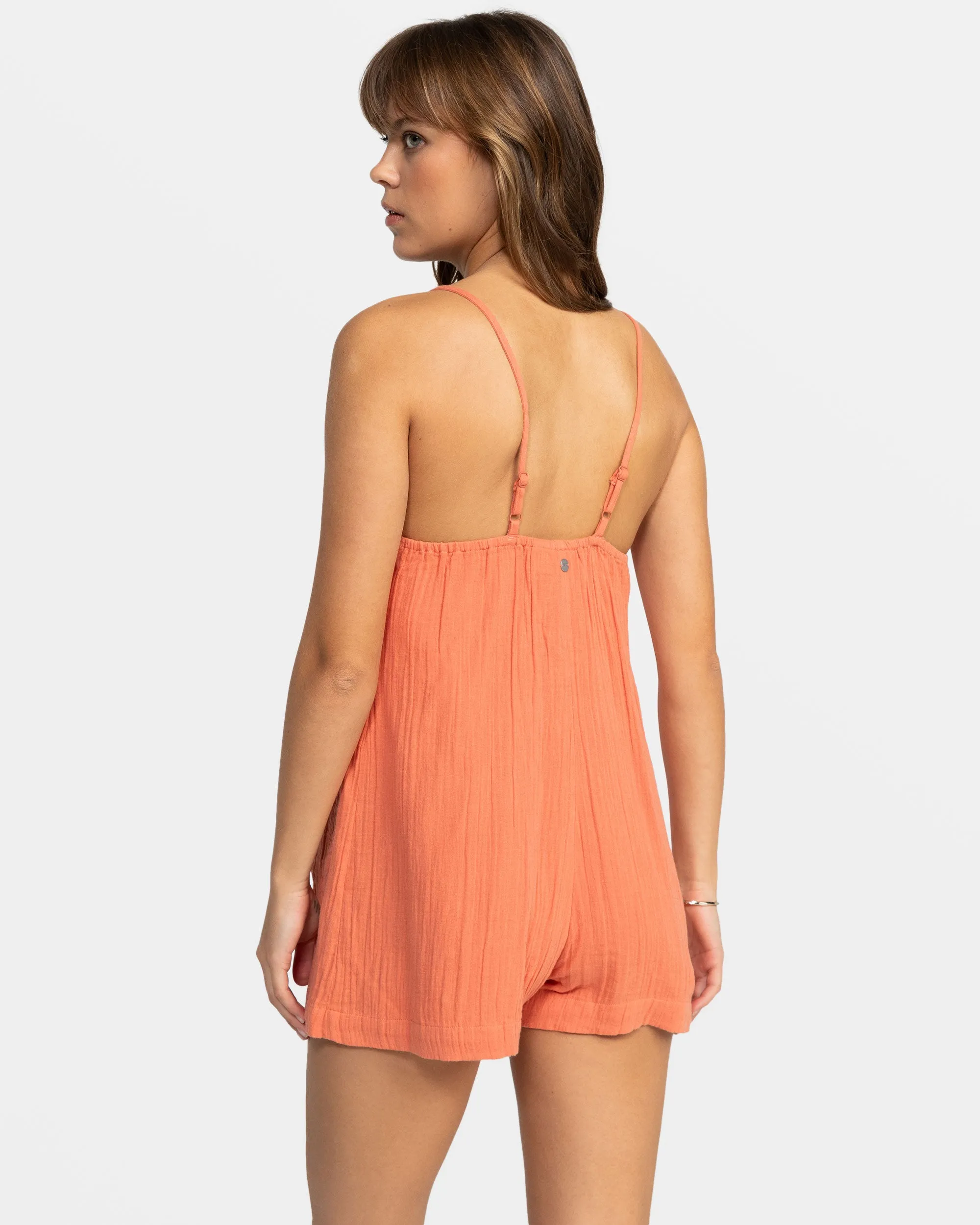 Sunshine Haze V- Neck Romper - Apricot Brandy sold by Roxy product image thumbnail 2