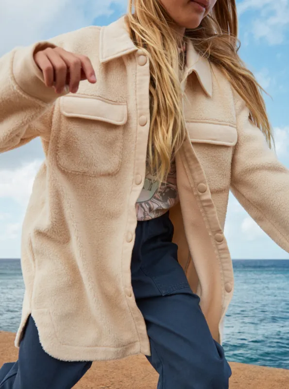 Girls 4-16 Sweet Melancholy Zip-Up Fleece - Tapioca sold by Roxy