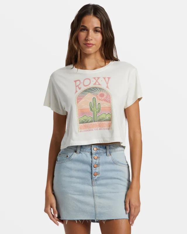 Saguaro Cropped T-Shirt - Egret sold by Roxy