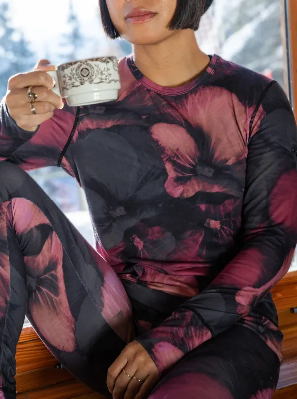 Daybreak Technical Base Layer Top - True Black Pansy Pansy sold by Roxy