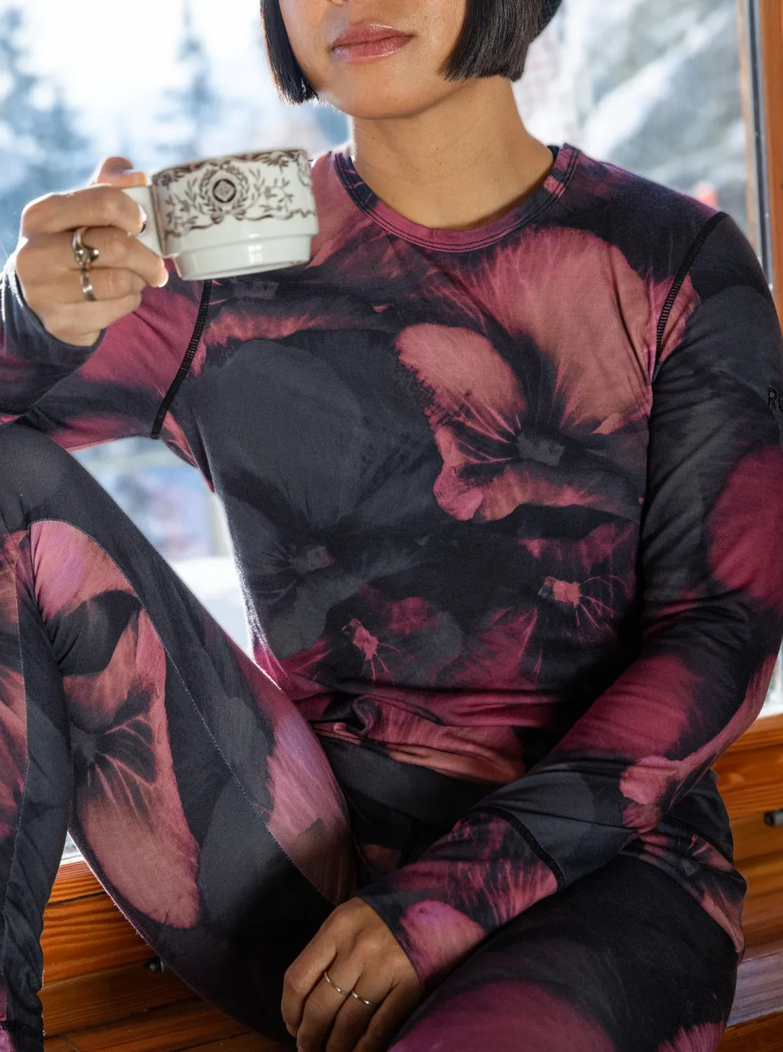 Daybreak Technical Base Layer Top - True Black Pansy Pansy sold by Roxy