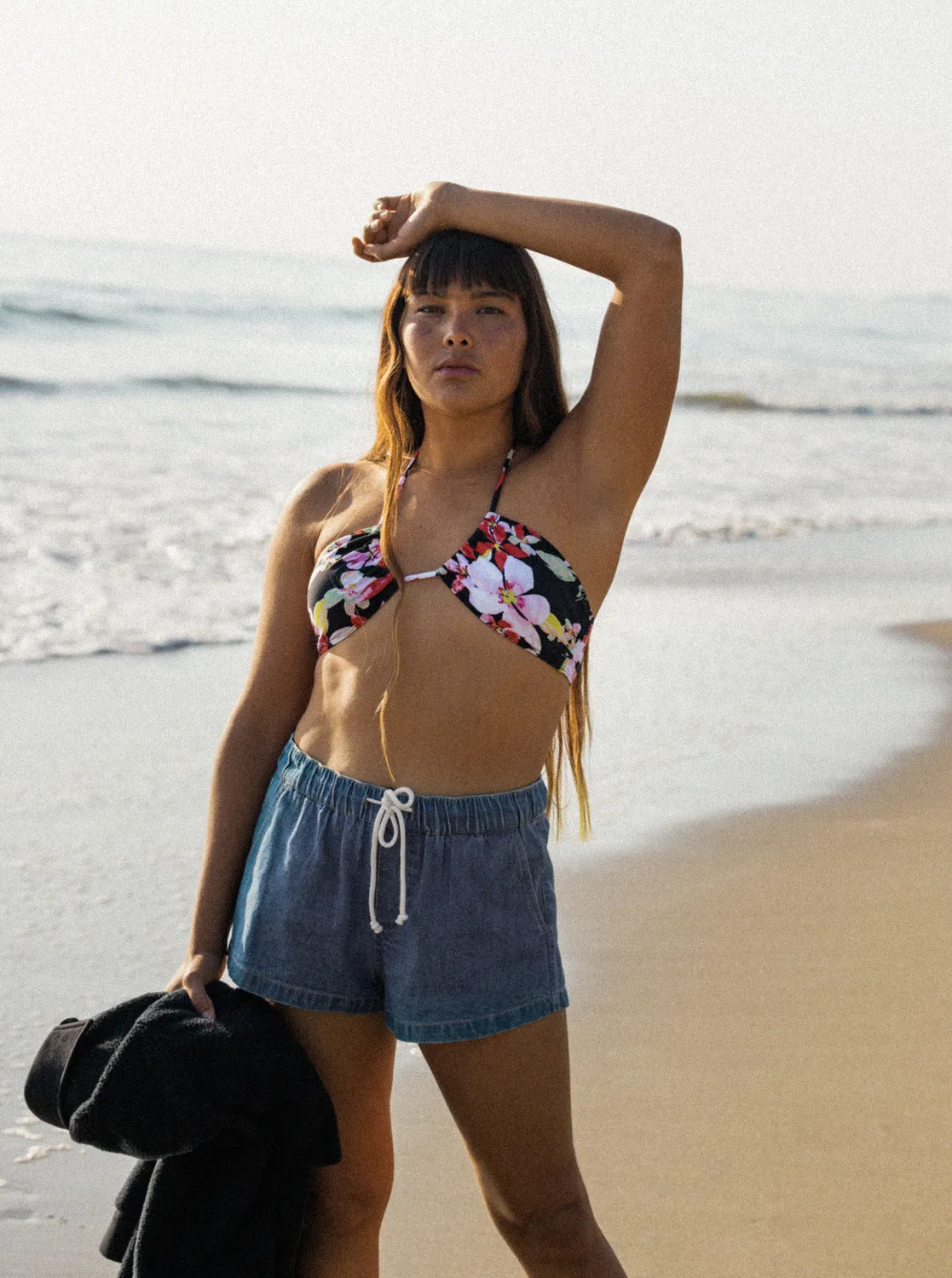 Printed Beach Classics Fashion Triangle Bikini Top - Anthracite New Life sold by Roxy product image thumbnail 3