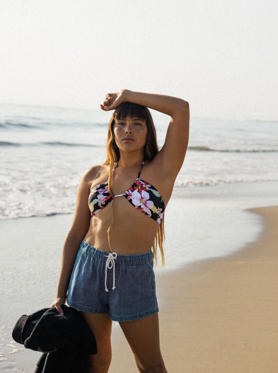 Printed Beach Classics Fashion Triangle Bikini Top - Anthracite New Life sold by Roxy product image thumbnail 2