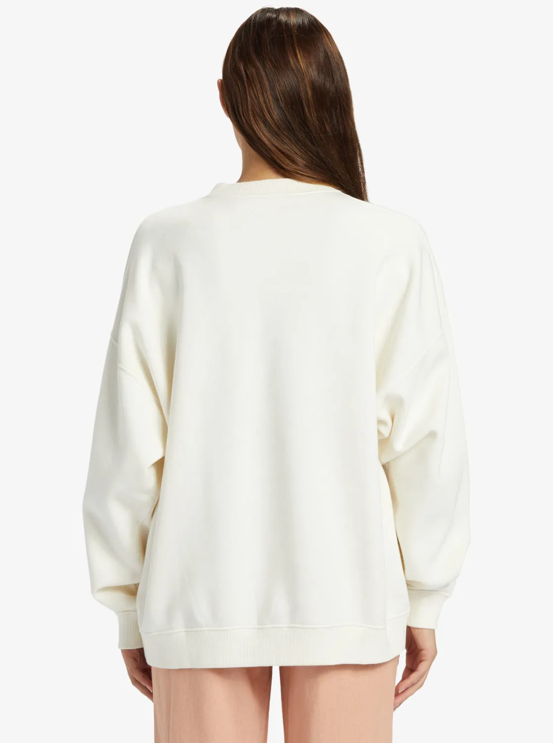 Lineup Oversized Crew Neck Sweatshirt - Egret sold by Roxy product image thumbnail 5