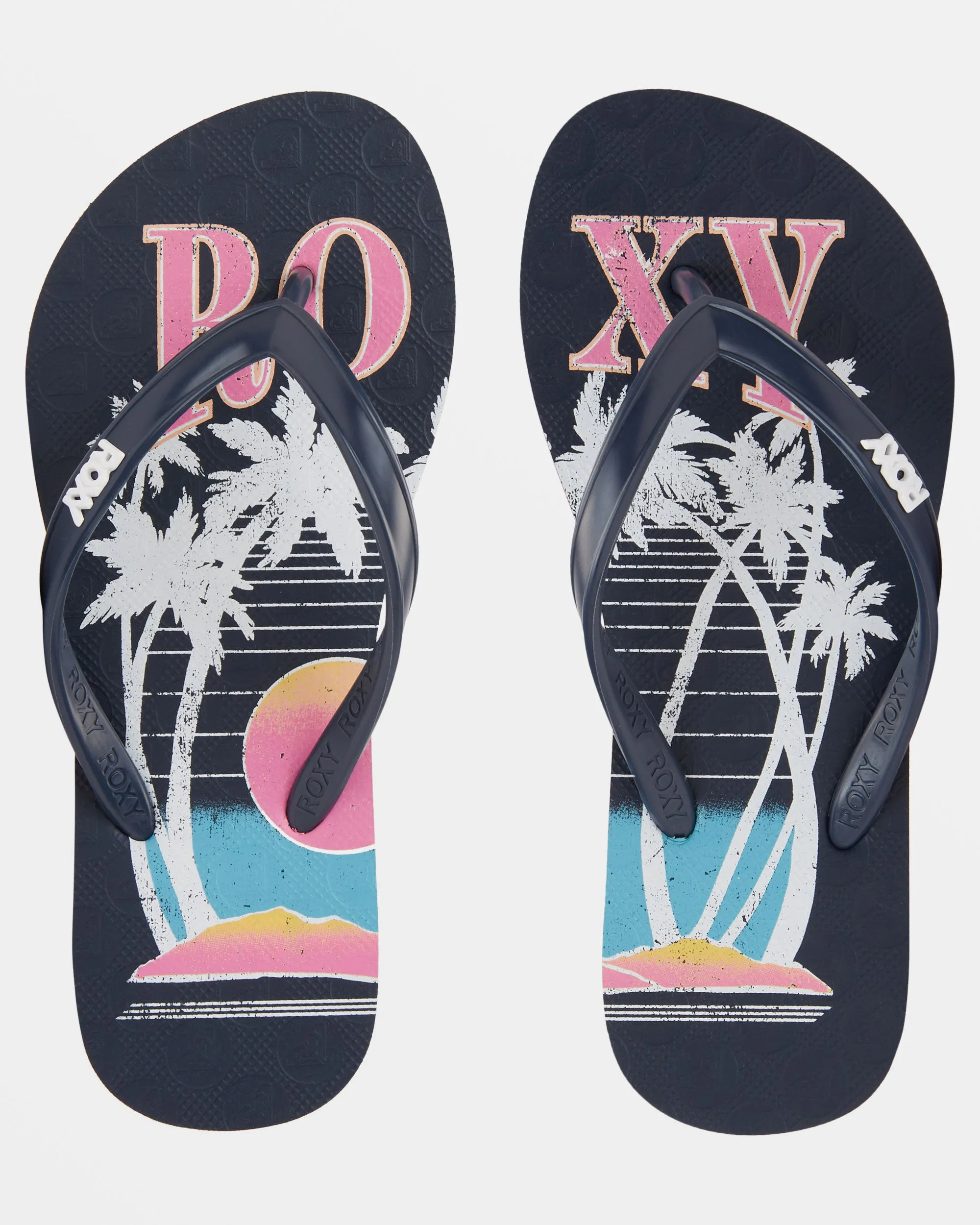 Girls 4-16 Viva Stamp Sandals - Baja Blue/Crazy Pink sold by Roxy product image thumbnail 4