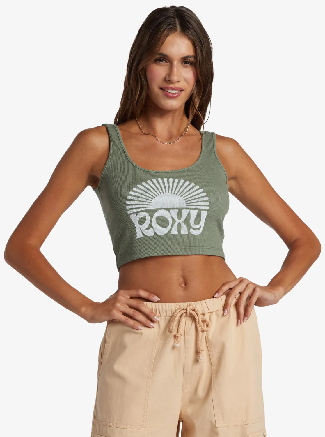 Rise And Shine Dive In Tank - Agave Green sold by Roxy