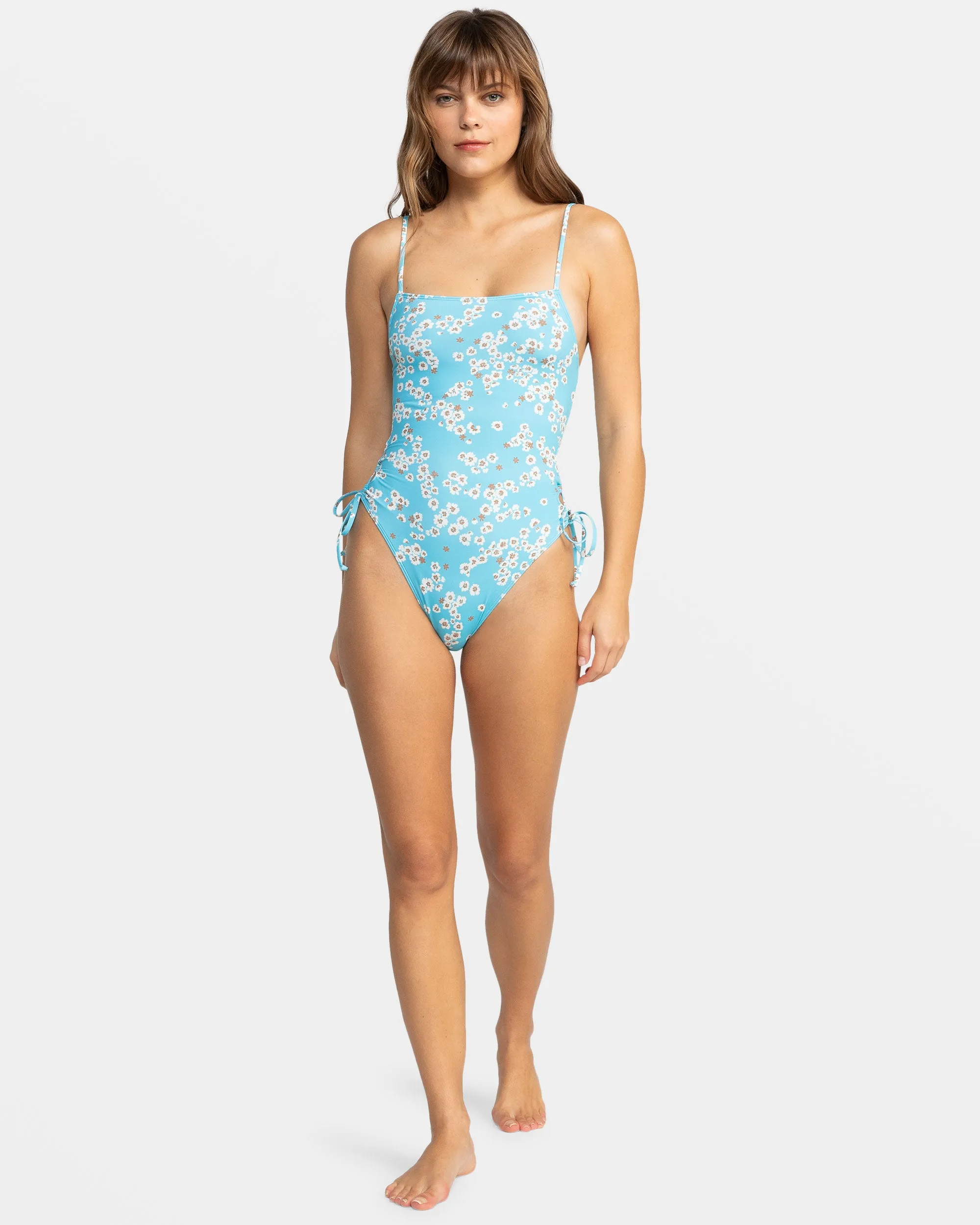 Printed Beach Classics Side Tie One-Piece Swimsuit - Maui Blue Margarita sold by Roxy product image thumbnail 3