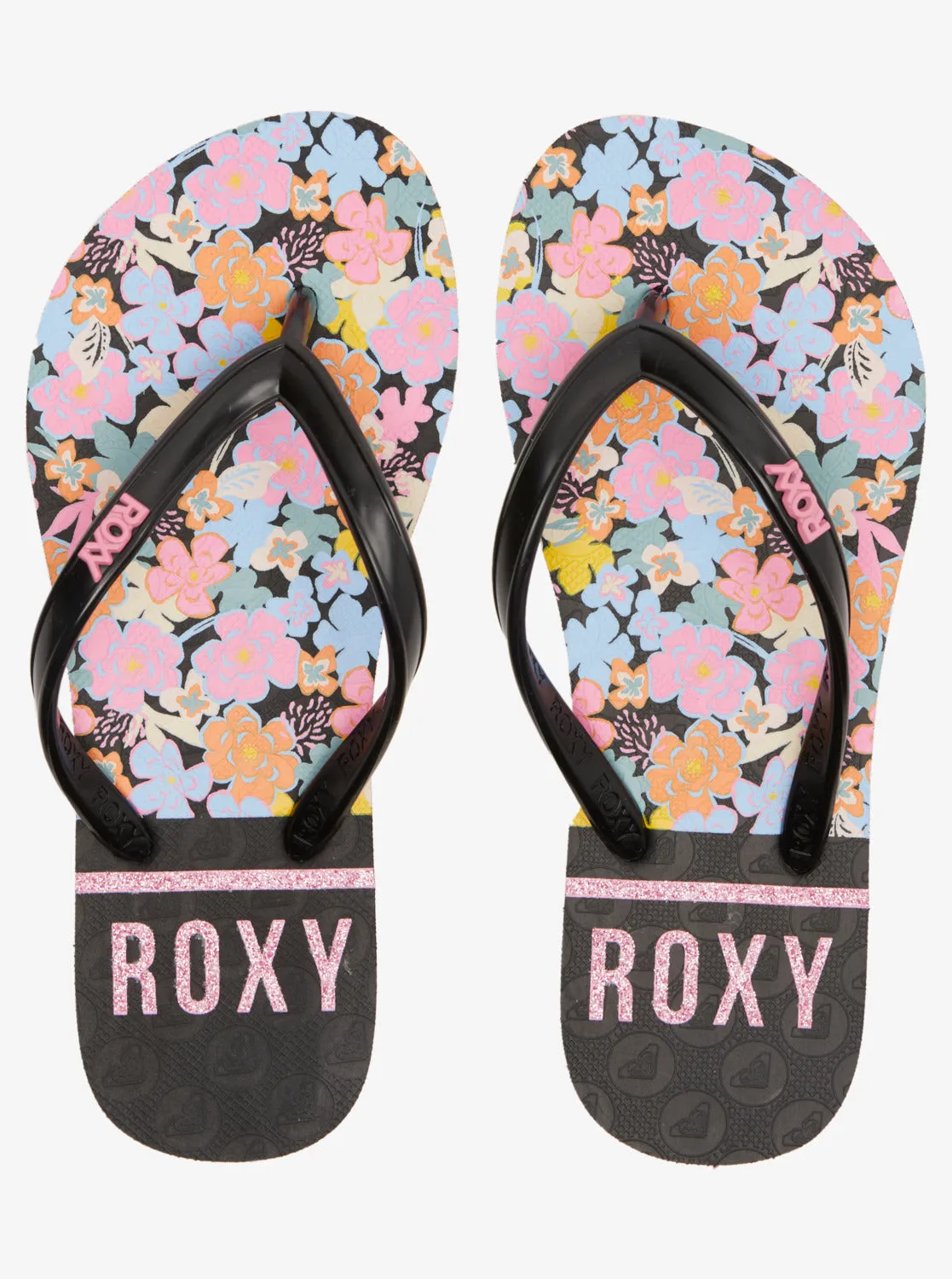 Girls 4-16 Viva Stamp Sandals - Black/Candy Pink sold by Roxy product image thumbnail 4
