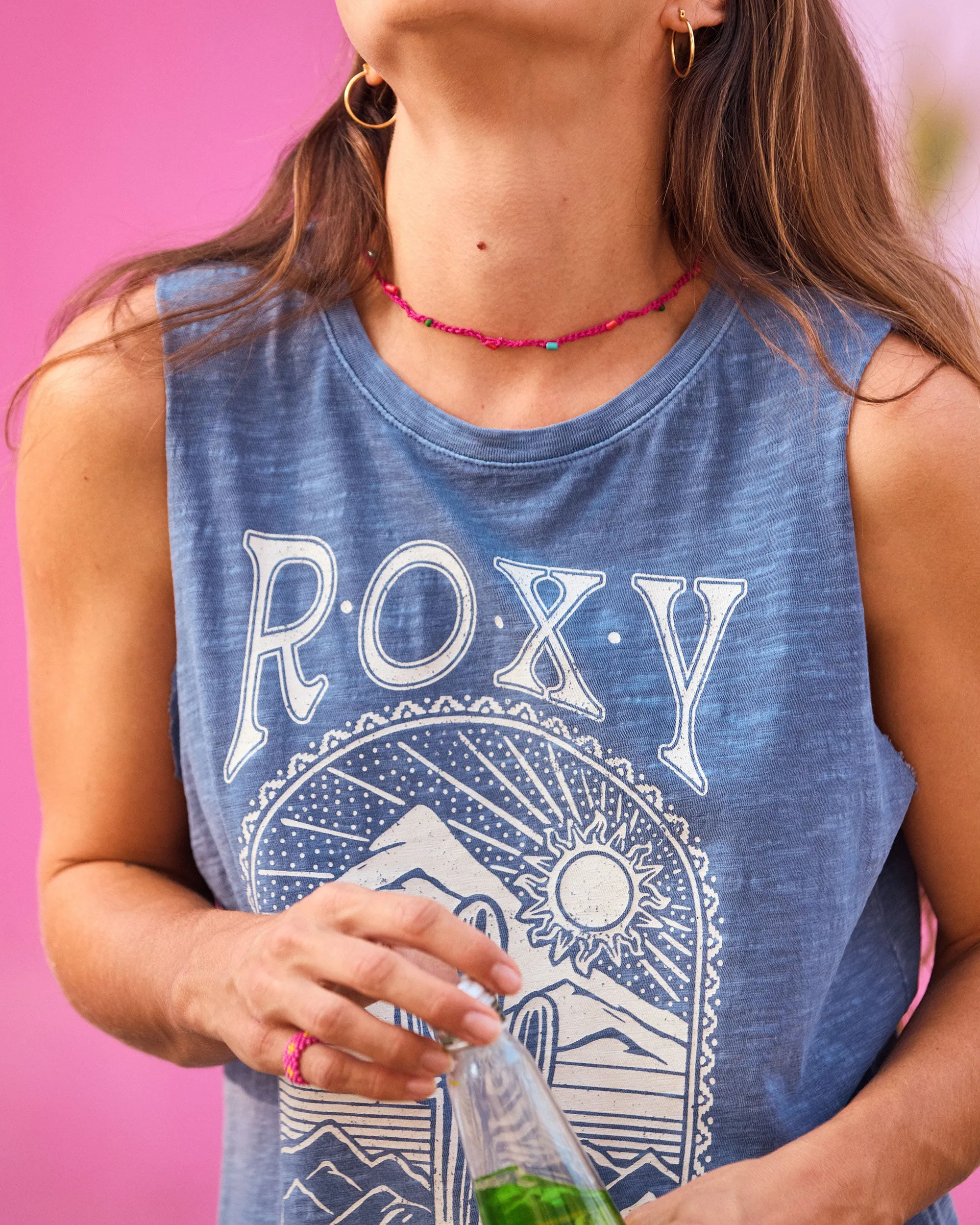 Saguaro Muscle Tank Top - Bijou Blue sold by Roxy product image thumbnail 4