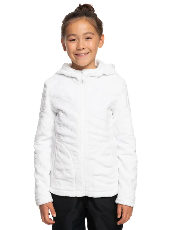 Girls 4-16 Igloo Technical Hooded Fleece - Bright White sold by Roxy