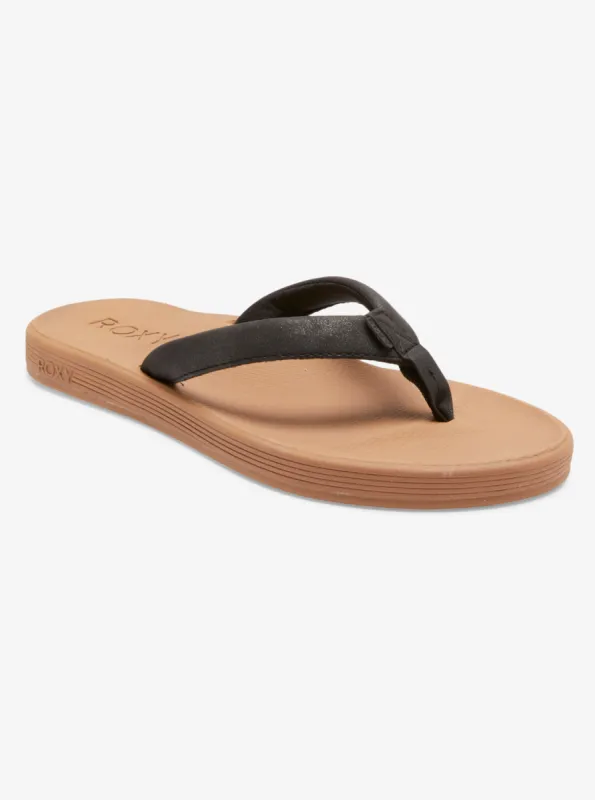 Solana Sandals - Black sold by Roxy
