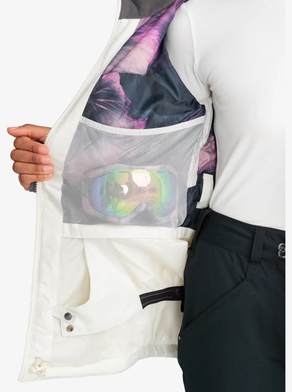 Quinn Technical Snow Jacket - Egret sold by Roxy product image thumbnail 3