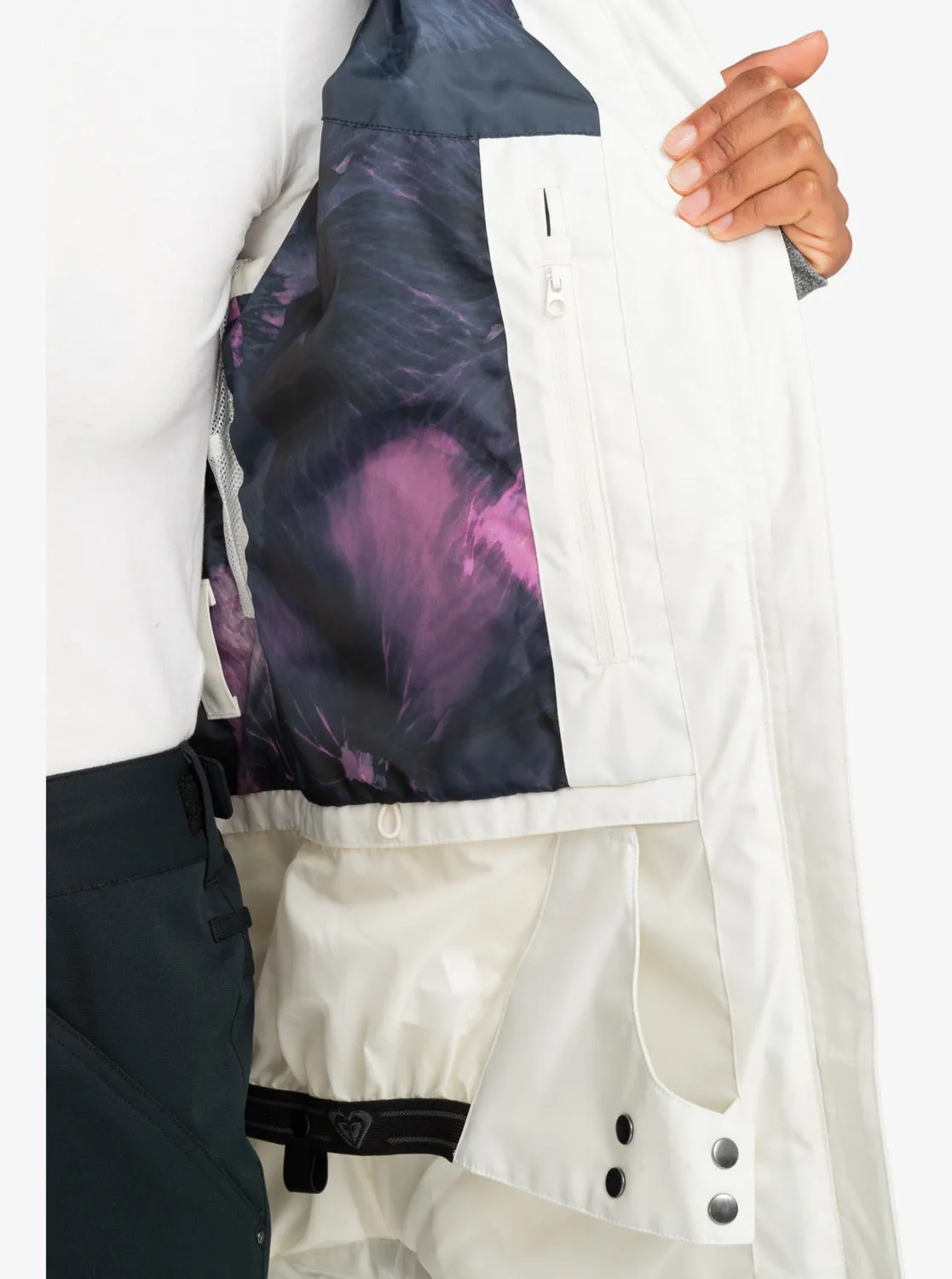 Quinn Technical Snow Jacket - Egret sold by Roxy product image thumbnail 4