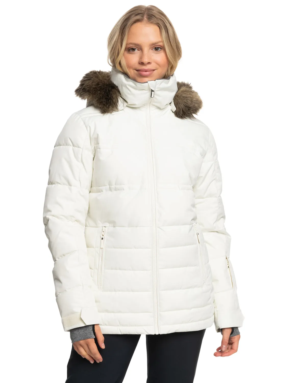 Quinn Technical Snow Jacket - Egret sold by Roxy