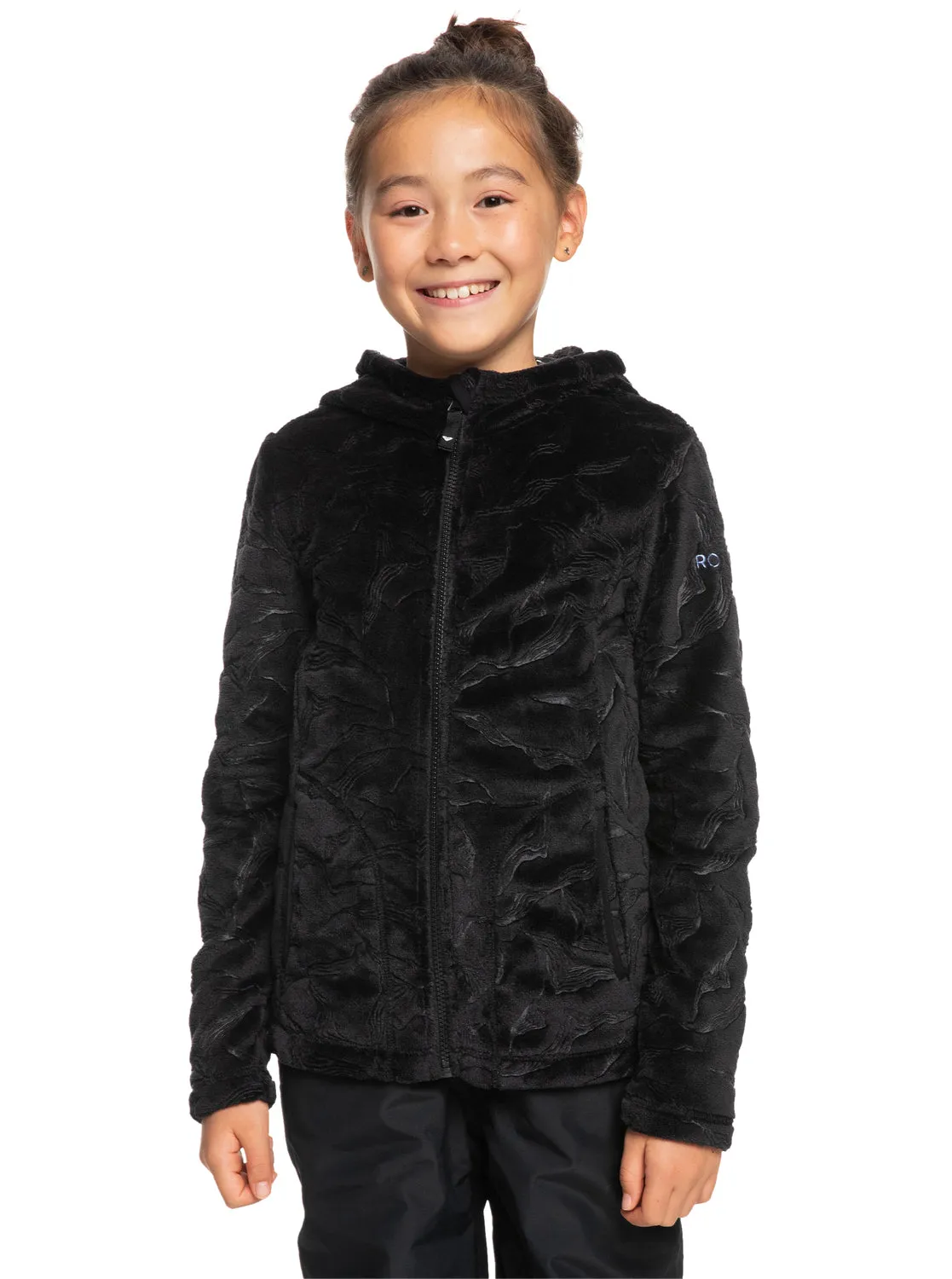 Girls 4-16 Igloo Technical Hooded Fleece - True Black sold by Roxy