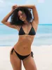 Beach Classics Tiki Triangle Bikini Top - Anthracite sold by Roxy