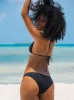 Beach Classics Tiki Triangle Bikini Top - Anthracite sold by Roxy