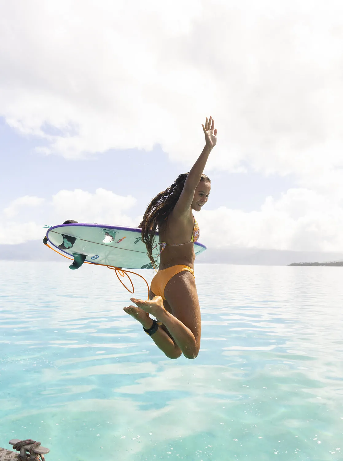 Beach Classics High Leg Bikini Bottom - Mock Orange sold by Roxy product image thumbnail 3