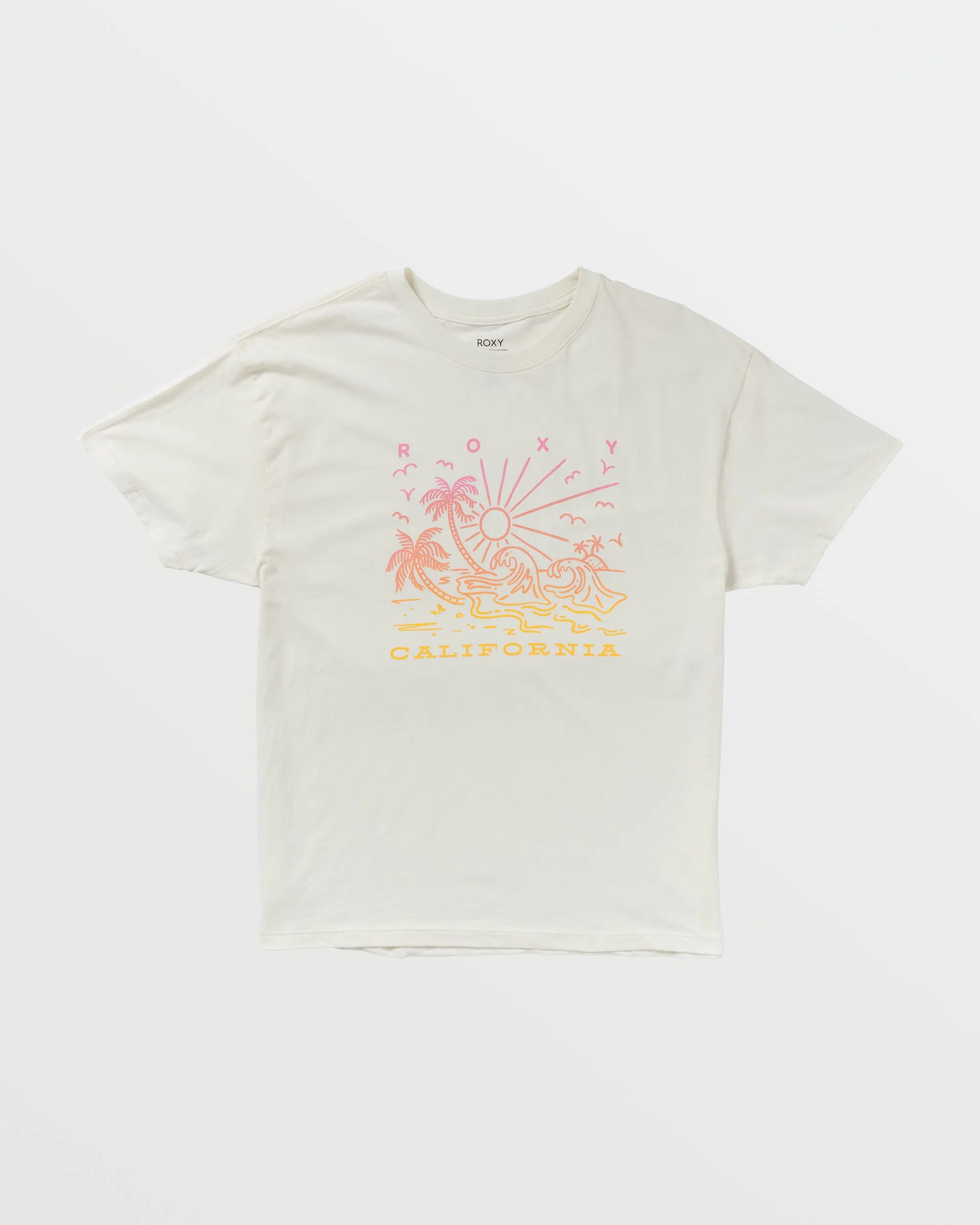 Sunny Days California Boyfriend T-Shirt - Egret sold by Roxy