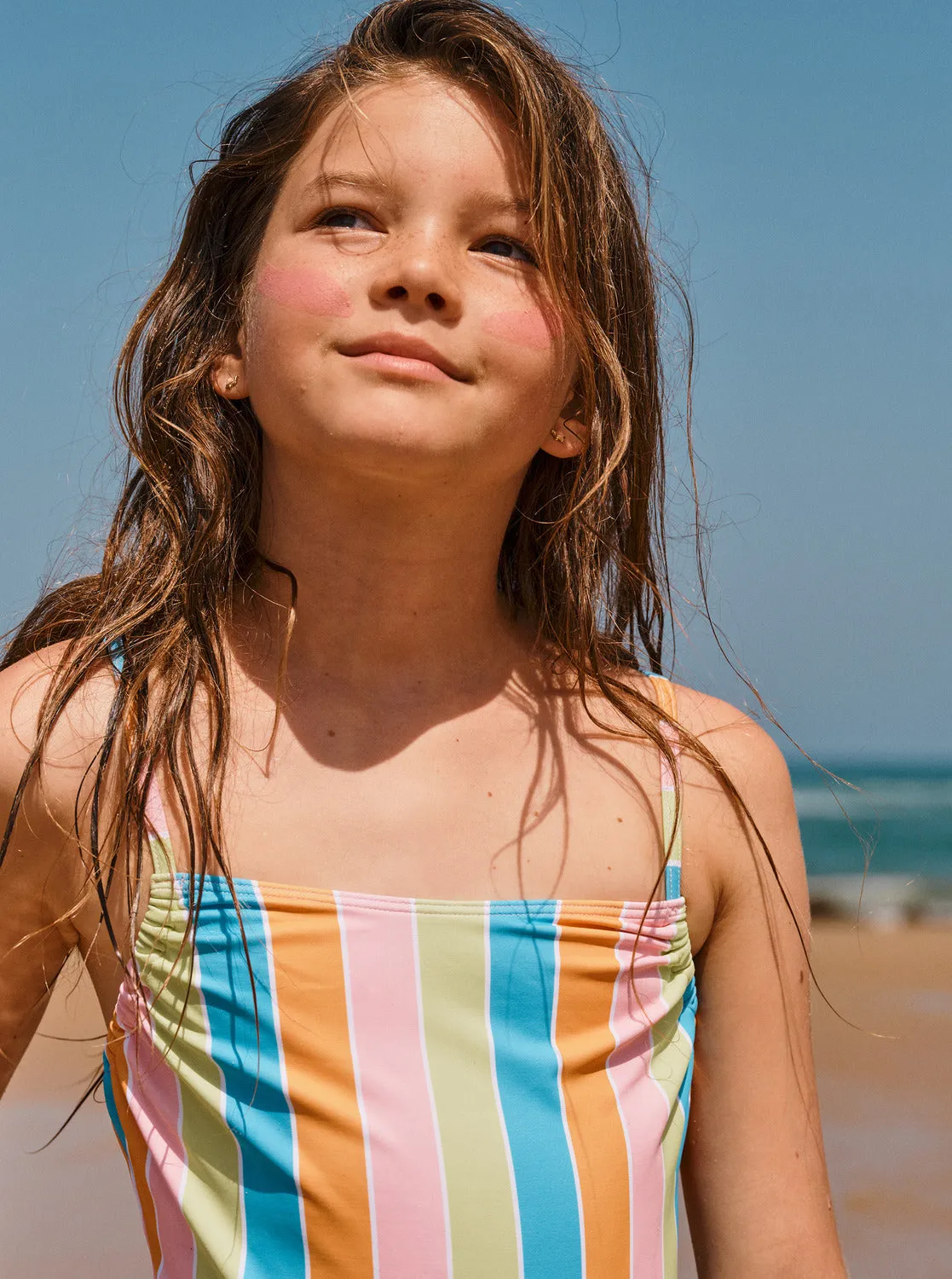 Girls 4-16 Last In Paradise One-Piece Swimsuit - Bachelor Button Rainbow Rays sold by Roxy product image thumbnail 4