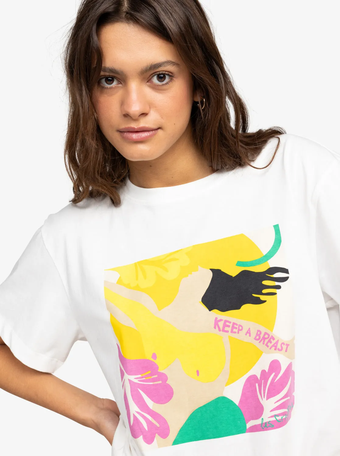 Keep A Breast Day T-Shirt - Snow White sold by Roxy product image thumbnail 3